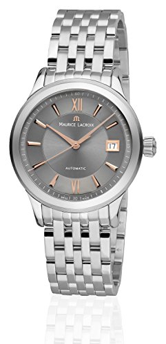 Maurice-Lacroix-Les-Classiques-Automatique-Date-Herren-Armbanduhr-Analog-Automatik-mit-Edelstahl-Band-Zifferblatt-anthrazit-rmisch-LC6027-SS002-310-1