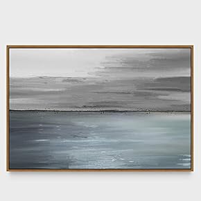 signwin Framed Canvas Wall Art Abstract Seascape Canvas...