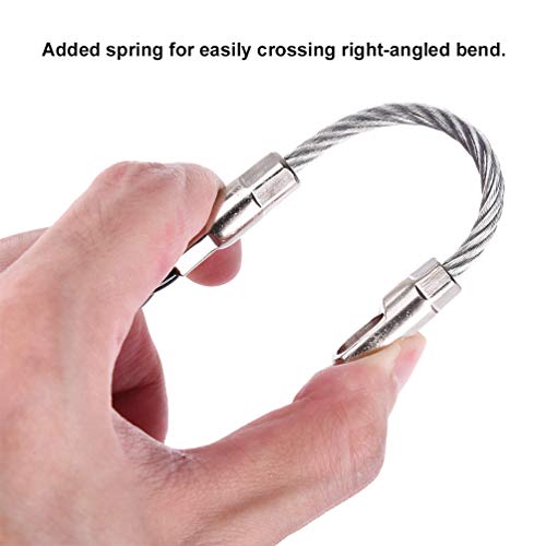 TOOLTOO 50 inch Fish Tape Electrical Wire Threader Pulling Wireman Cable Running Pull Wire Piercing Device for Electrical Wiring