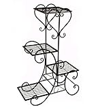4 TIER Metal Shelves Flower Pot Plant Stand Display Indoor Outdoor Garden Patio