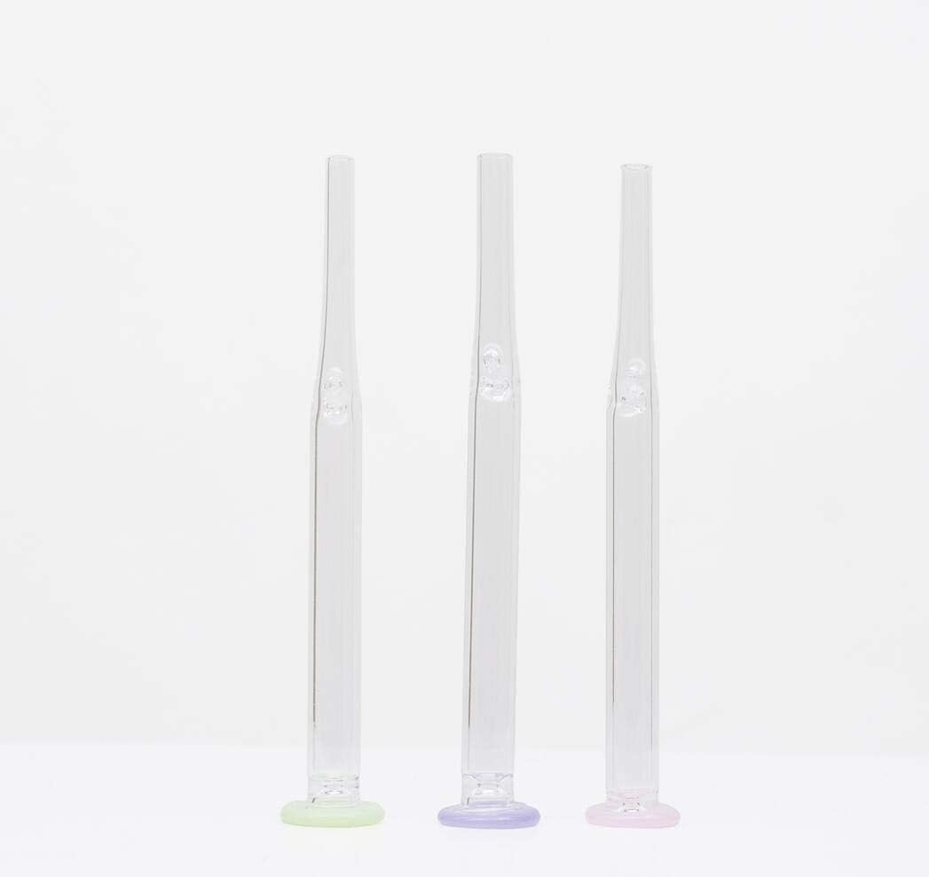 6Inch, Colorful Narrow end Style Straws, 3-Pack