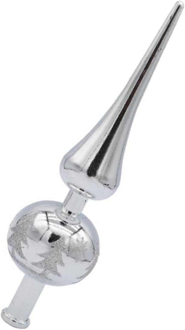 Tree Toppers - BESTOYARD Christmas Tree Top Star Vintage Decor Old Fashioned Glass Vintage Glass Decorative Tree Topper Vintage Rustic Tree Topper Vintage Christmas Tree Finials Pointy Ingredients Silver