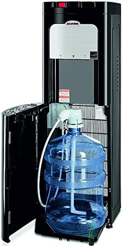 Ecofram Bottom Load Black Stainless Steel Commercial Hot, Cold and Cool Water Cooler Dispenser