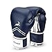 Trideer Pro Grade Boxing Gloves for Men & Women, Kickboxing Bagwork Gel Sparring Training Gloves, Muay Thai Style Punching Bag Mitts, Fight Gloves (Midnight & Blue, 16 oz)