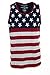 Pacific Surf Patriotic American Flag Stars and Strips All Over Tank Top Shirt 358 M