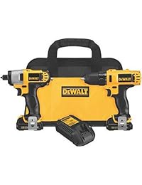 DEWALT - Juego de taladro, atornillador y atornillador de impacto eléctrico DCK211S2 de 12 V