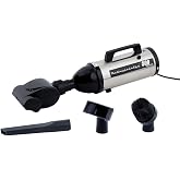 METROVAC VM4SB500T Evolution 504W Hand Vacuum &amp; Turbine Brush Made in USA | 120V 504W Powerful Lightweight Vacuum Cleaner with Dry Pickup for Home, Office &amp; Car Cleaning, Satin Nickel and Black Finish
