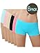 Women's 6 Pack Sports Boy Short Cut Hipster Panties Seamless Boxer Briefs Underwear S/M