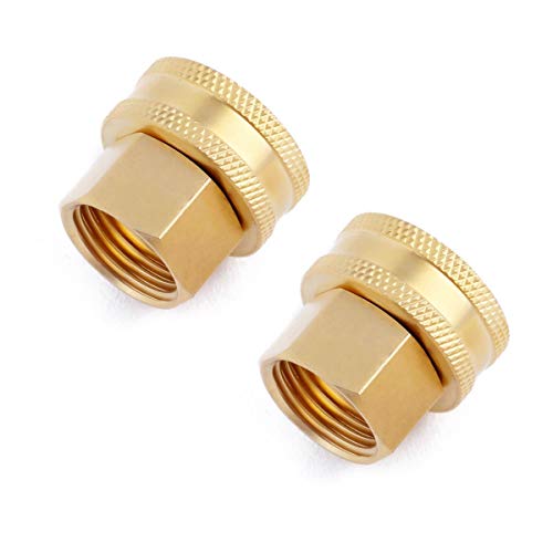 LitOrange (2 Pack LeadFree Brass Garden Hose Threaded 3/4" GHT to 1/2
