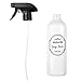 Kiloline Empty PET Plastic Spray Bottles (2-Pack) Refillable 17oz.Black Trigger Sprayer w/Mist/Stream/Off Settings Leakage-proof