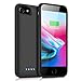HETP Battery Case for iPhone 8/7 Upgraded 6000mAh Portable Rechargeable Charging Case for iPhone 7 Extended Battery Pack for iPhone 8 Protective Charger Case Backup Cover [4.7 inch ]- Black