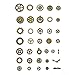 Aoyoho 100 Gram Assorted Antiqued Bronze Metal Skeleton Steampunk Gears Charms Pendant Clock Watch Wheel Gear for Crafting Jewelry Making Accessory (Bronze)