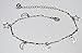 Tapp Collections Anklet Bracelet Fashion Jewelry - Silver Tone Moons Stars
