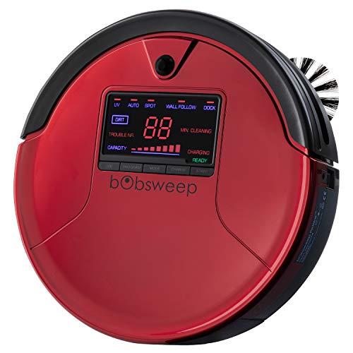 Bobsweep Pethair Robotic Vacuum Cleaner And Mop, Rouge (616312631599)