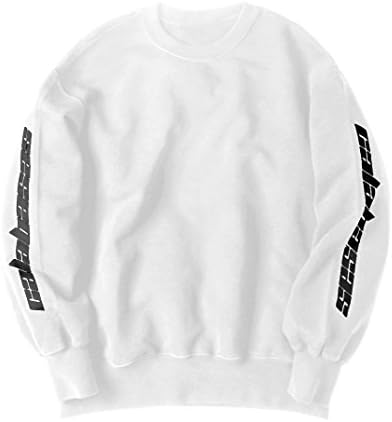 US01 Unisex Calabasas Season 4 Kanye West Yeezy Saint Pablo Tour Crewneck Sweatshirt Kanye West Sweatshirt (XX-LARGE, WHITE)
