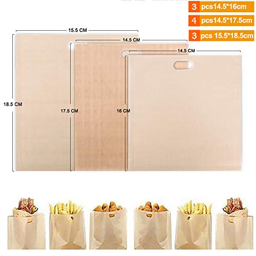 6 Non+Stick+Reusable+Toaster+Bags+Sandwiches