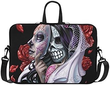 SLsenD Custom Day Of The Dead Sugar Skull Art Classic Water Resistant Computer Bag Laptop Sleeve Notebook Case Cover 13 13.3 inch