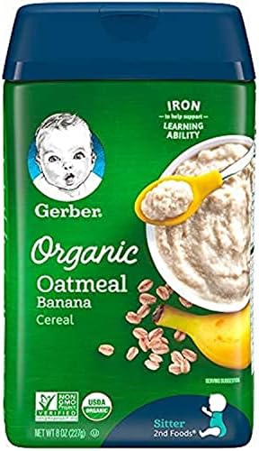 Gerber Organic Oatmeal Month Old Baby Oatmeal Cereal Gerber