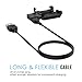 Garmin Fenix 3 HR Charger, MoKo USB Data Sync Charge Cradle Dock Charger Clip Charging Cable for Garmin Fenix 3 HR / Fenix 3 / Quatix 3 Smart Watch, BLACK