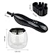 Makeup Brush Cleaner - Deep Clean and Dry All Size Makeup Brushes 360 Degree Rotation with 8 Rubber Collars In Seconds (Black)