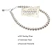 Gem Avenue Round White Freshwater Pearl 925 Sterling Silver 9 to 10 Inch Long Adjustable Anklet for Women
