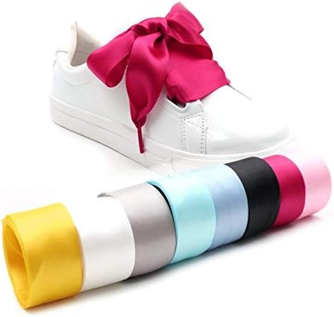 Satin Shoelaces Flat Shoe Lace for Sneakers 32MM Wide 1 Pair Pack