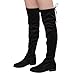 LILIANA GD97 Women's Drawstring Thigh High Flat Stretchy Boots Run Half Size Big