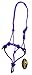 Southwestern Equine Side Pull Rope Halters with Nickle Plated Rings (Horse, Purple)