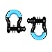 Shackles 3/4'' D Ring Shackle 41,887Ib Capacity with 7/8'' Screw Pin and Shackle Isolator Tow Strap Winch for Jeep Wrangler YJ, TJ, JK and JL Vehicle Recovery (2 Pack)