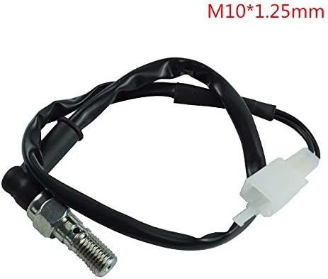 Universal Motorcycle Hydraulic Brake Pressure Rear Light Switch Hollow Bolt M10*1mm M10*1.25mm Motorcycle Brake Switch Cables Cyclist store (Color : 1, Size : M10*1.25)