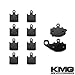 KMG 2007-2011 Kawasaki ZX6R ZX600 Front + Rear Carbon Kevlar Organic NAO Brake Pads Set