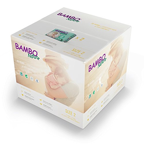 Bambo Nature Baby Diapers Classic, Size 2, 60 Count (2 Packs of 30)