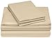 Amazon Brand – Pinzon 400-Thread-Count Hemstitch Egyptian Cotton Sheet Set - Queen, Taupe