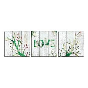 signwin 3 Piece Canvas Wall Art Rustic WoodCanvas...