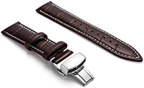 HENRYY Strap Leather Watch Double Press Butterfly Buckle Bamboo Pattern Strap Watch Accessories