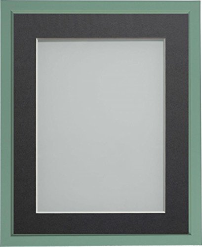 Frame Company Drayton Range A4 Green Picture Photo Frame with Grey Mount For Image Size 9 x 6 Inch