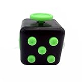Maggift Fidget Cube Dice toy Stress Cube relieve Anxiety (Black-green)