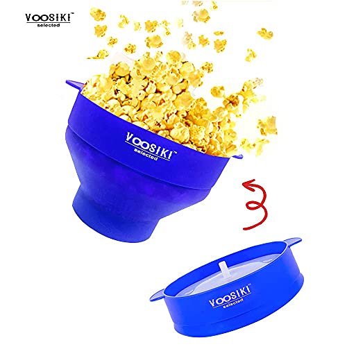 Silicone Microwave Popcorn Popper With Handle, Silicone Popcorn Maker
