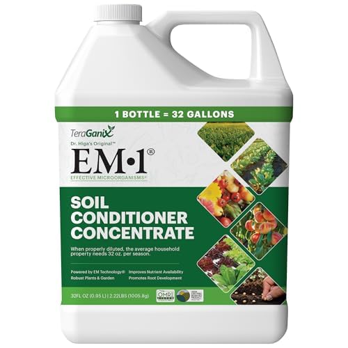 TeraGanix EM-1 Soil Conditioner (1 Btl = 32 Gal), Microbial Inoculant ...