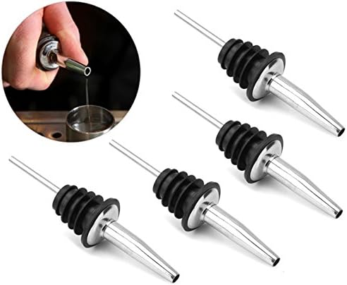 MALAYAS 4 x Stainless Steel Spirit Pourer Free Flow Liquor Bar Cocktail Wine Bottle Tool/Freeflow Pourer Spirit Pourer