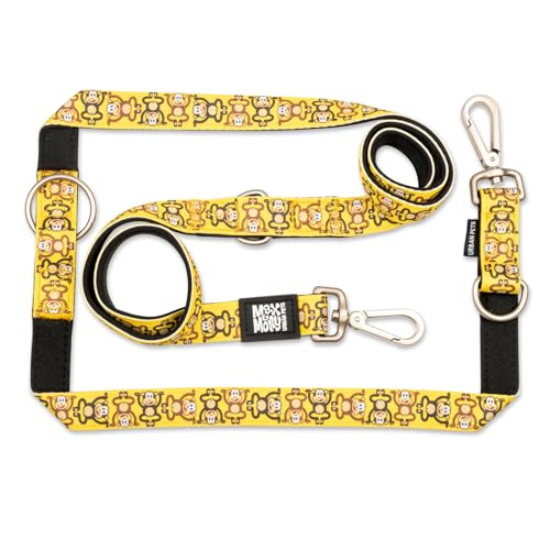 Max & Molly Multifunctional Dog Lead 2 m with 2 Carabiners, Monkey Maniac/S Shoulder Lead Padded, Safe & Flexible - Comfort for Your Faithful Companion