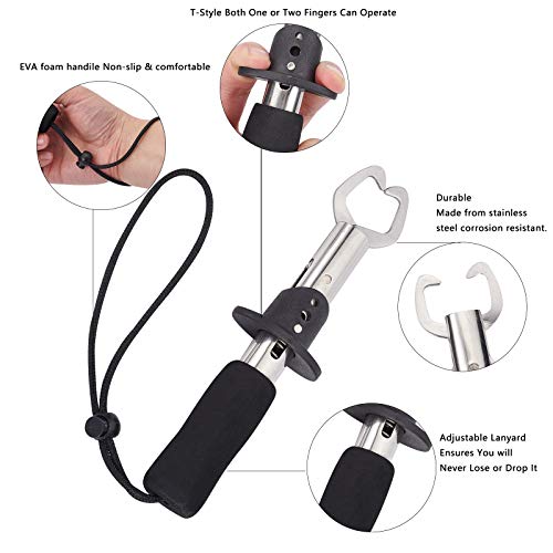 SUPERFINDINGS 5Stk Angelzange Angelgreifer Aluminium Angelzange Fischlippengreifer Grabber Lippengreifer Angelset Für… – Bild 6