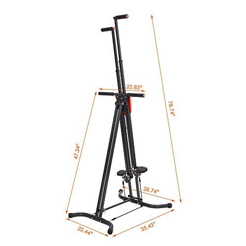 Dporticus Vertical Climber Gym Exercise Fitness Folding Climbing Machine Stepper Cardio Workout Training