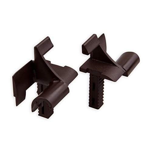 DIWARO Einlauftrichter für Mini-Führungsschiene | für Blendenkappen an Vorbaurolladen | 12 mm | braun