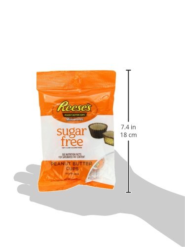 REESE'S Zero Sugar Miniatures Chocolate Peanut Butter Cups, Candy Bags, 3 oz (12 Count)