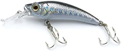 5x Fishing Lures Crankbait Freshwater Saltwater Coarse Sea Crank Fly Tackle Swimbait Hard Baits peche leurres Angelkoder TA-45-10 45mm 3g Sinking Minnow