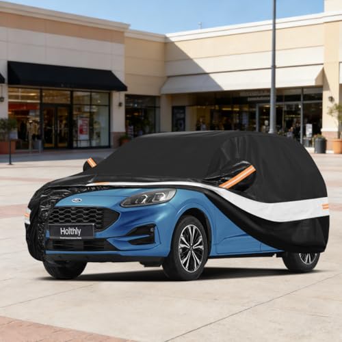Holthly Outdoor SUV Car Cover for Ford Kuga (2008-2026), Car Cover 10 Layers of Protection, 100% Waterproof, Anti-Dust, Windproof, Rain Waterproof, UV Protection.