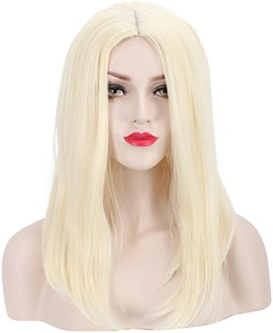 Yesui Women's Girl's Cosplay Wig Medium Synthetic Long Straight Hair Wigs (Blonde)
