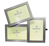 3 Picture Brushed Aluminum Satin Silver Color Photo Picture Frame - Will Take 3 Photo Of 6 x 4 Inches (15 x 10 cm).