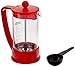 Bodum 12oz Brazil French Press Coffee Maker, High-Heat Borosilicate Glass, Red - Made in Portugal